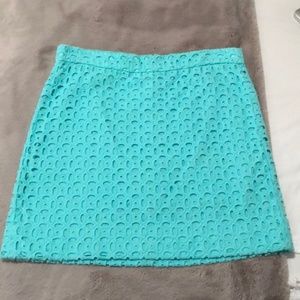 J. Crew Eyelet Mini Skirt size 6